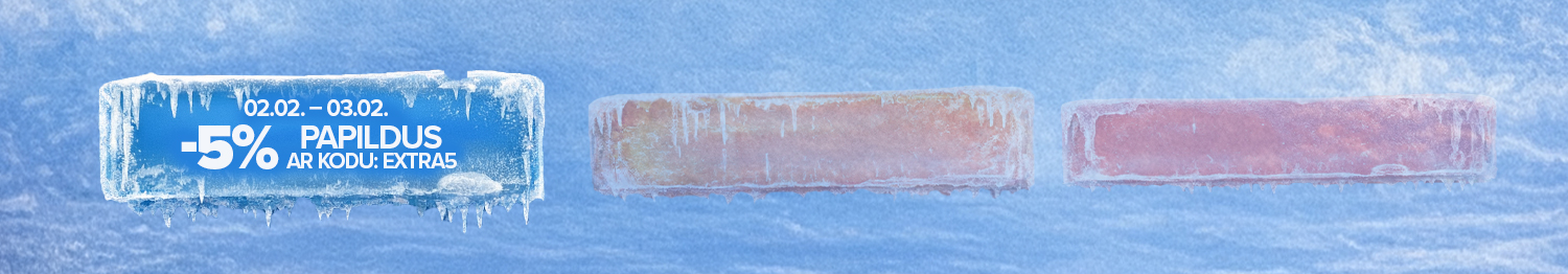 Noslēdzo&scaron;ās izpārdo&scaron;anas pēdējās dienas! Saņem papildu atlaides ar kodiem EXTRA15, EXTRA10 un EXTRA5. Pasteidzies iepirkties!